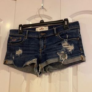 Low Rise Dark Wash Hollister Shorts